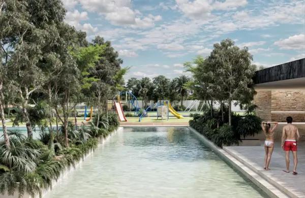 Lote en comunidad cerrada con amenidades, en venta, Centro Maya, Playa del Carmen