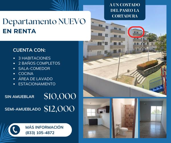 RENTA Departamento Nuevo