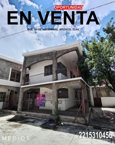 CASA EN LIQUIDACION EN EL CENTRO DE APIZACO, TLAX, PRECIO NEGOCIABLE, SOLO CONTADO