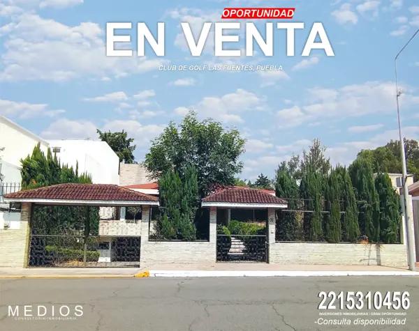 RESIDENCIA DE OPORTUNIDAD EN CLUB DE GOLF LAS FUENTES, PUEBLA, PRECIO NEGOCIABLE