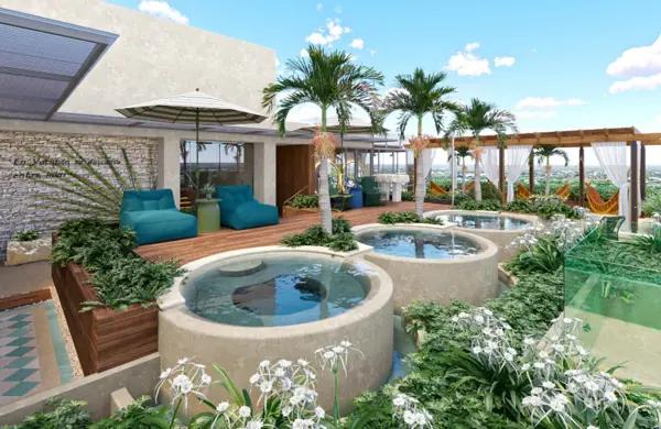 Departamento de lujo en casona restaurada con amenidades venta, Centro Merida