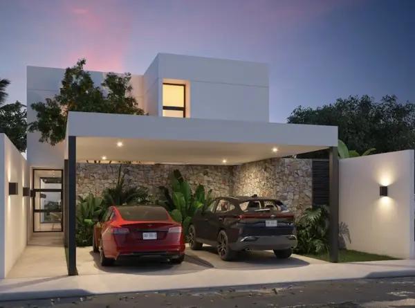 Hermosa casa nueva de 3 habitaciones en privada de Conkal