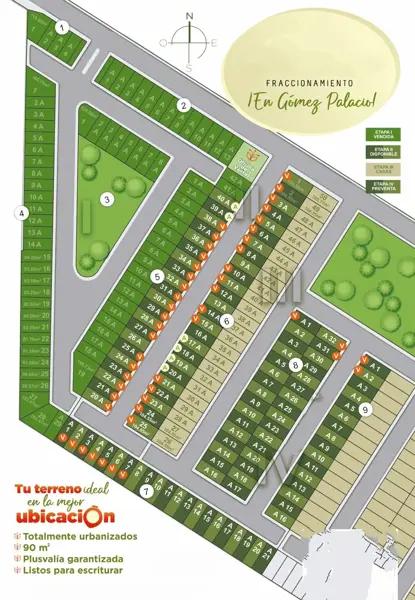 Terreno residencial en venta en Gómez Palacio, Durango