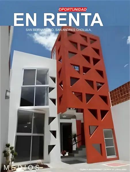 DEPARTAMENTO EN RENTA CERCA A LA UVM, SAN ANDRES CHOLULA, PUEBLA