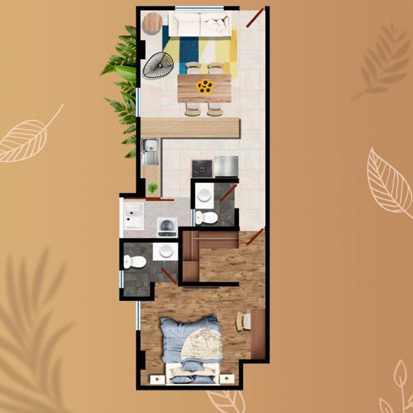 Departamentos 1 a 2 recamaras Equipados Closet Cocina Cuautlancingo Cruz del Sur