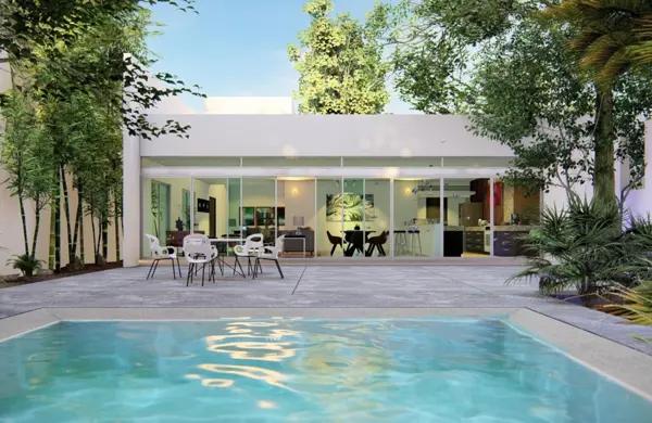 Casa con alberca privada y terraza, en venta, Huayacán, Cancún