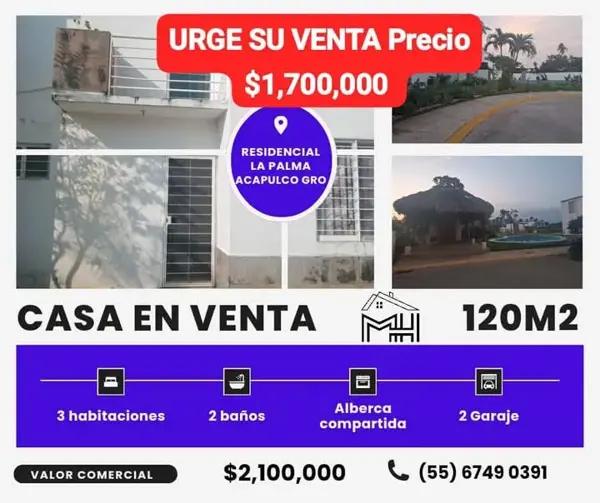 Casa en Venta en Condominio en Acapulco Diamante: PRECIO de Oportunidad Única