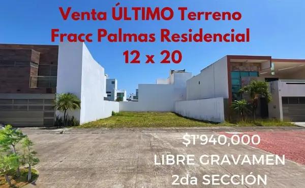VENTA TERRENO RESIDENCIAL LAS PALMAS

ÚNICA OPORTUNIDAD!!