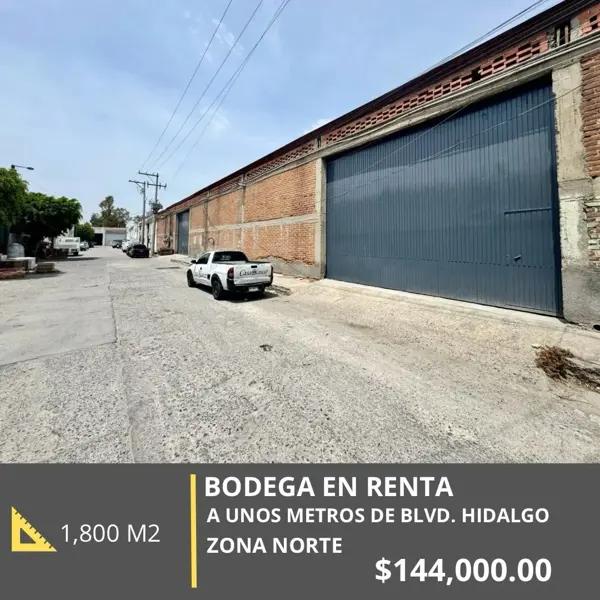 BODEGA EN RENTA CERCA DE BLVD. HIDALGO