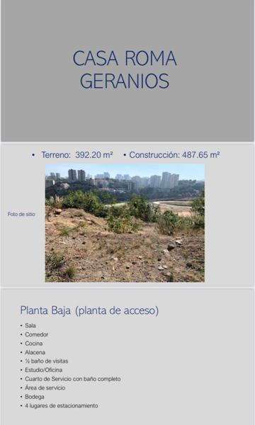 Terreno en venta en Bosque Real en Geranios 11 con proyecto de casa