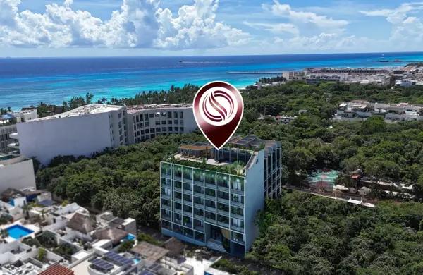 Estudio con vista al mar desde rooftop en venta, Centro, Playa del Carmen