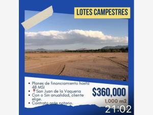 Terreno en venta en San Juan de la Vaquería, Saltillo, Coahuila de Zaragoza Terreno en venta en San Juan de la Vaquería, Saltillo, Coahuila de Zaragoza
