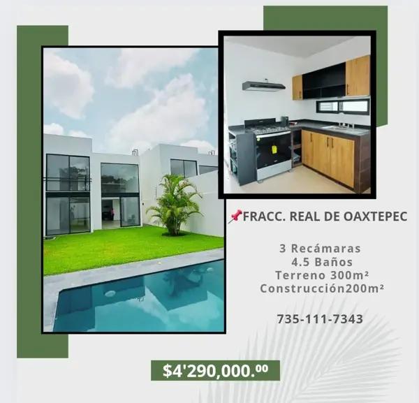 Casa en venta en Real de Oaxtepec, Yautepec, Morelos Casa en venta en Real de Oaxtepec, Yautepec, Morelos