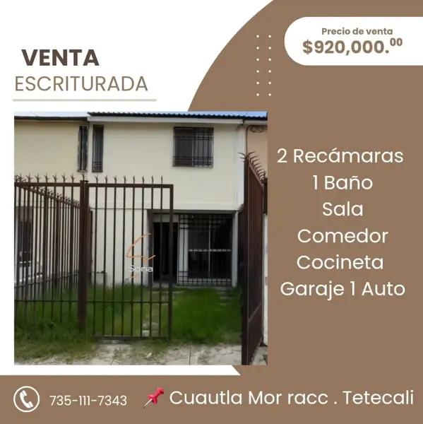 Casa en venta en Tetecalli, Cuautla, Morelos Casa en venta en Tetecalli, Cuautla, Morelos