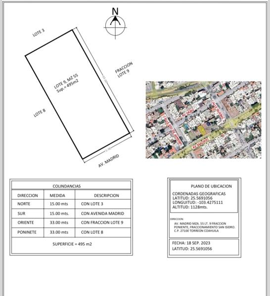 Terreno en venta en San Isidro, Torreón, Coahuila de Zaragoza Terreno en venta en San Isidro, Torreón, Coahuila de Zaragoza