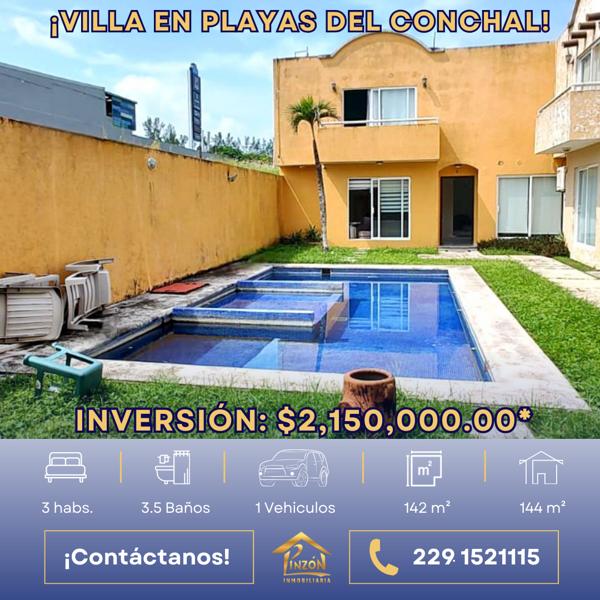 Casa en venta en Playas del Conchal, Alvarado, Veracruz de Ignacio de la Llave Casa en venta en Playas del Conchal, Alvarado, Veracruz de Ignacio de la Llave