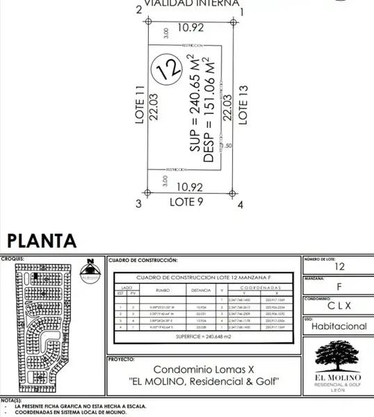 Terreno en venta en El Molino Residencial y Golf, León, Guanajuato Terreno en venta en El Molino Residencial y Golf, León, Guanajuato