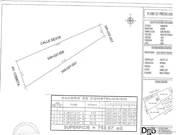 Terreno en venta en Villa de Guadalupe, Lerdo, Durango Terreno en venta en Villa de Guadalupe, Lerdo, Durango