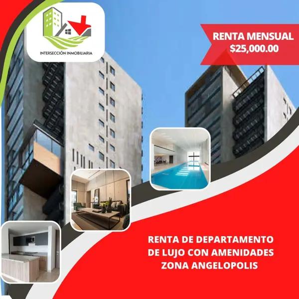 Departamento en renta en Lomas de Angelópolis, San Andrés Cholula, Puebla Departamento en renta en Lomas de Angelópolis, San Andrés Cholula, Puebla