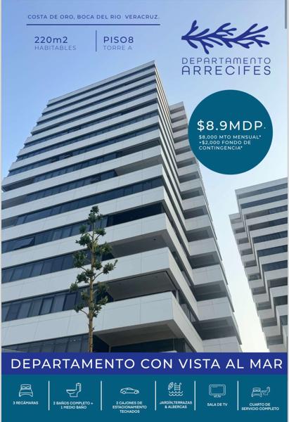 Departamento en venta en Costa de Oro, Boca del Río, Veracruz de Ignacio de la Llave Departamento en venta en Costa de Oro, Boca del Río, Veracruz de Ignacio de la Llave