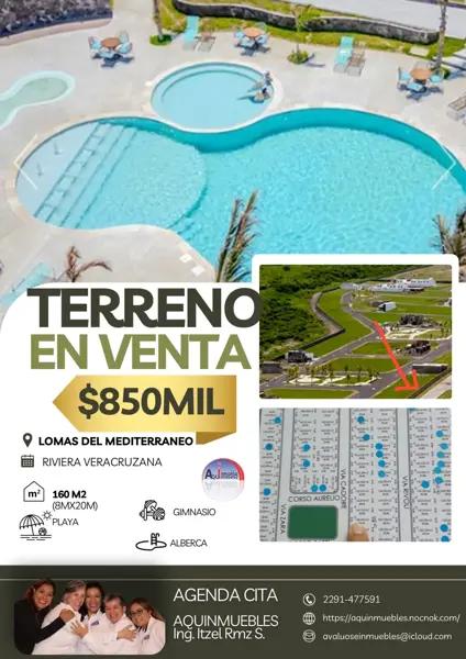 Terreno en venta en Las Lomas Residencial, Alvarado, Veracruz de Ignacio de la Llave Terreno en venta en Las Lomas Residencial, Alvarado, Veracruz de Ignacio de la Llave