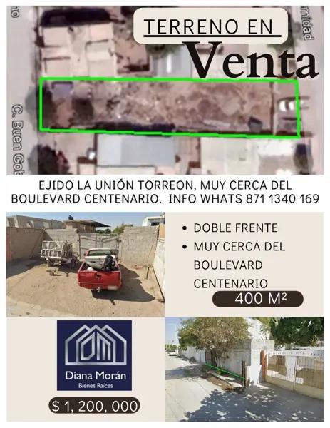 Terreno en venta en La Union, Torreón, Coahuila de Zaragoza Terreno en venta en La Union, Torreón, Coahuila de Zaragoza