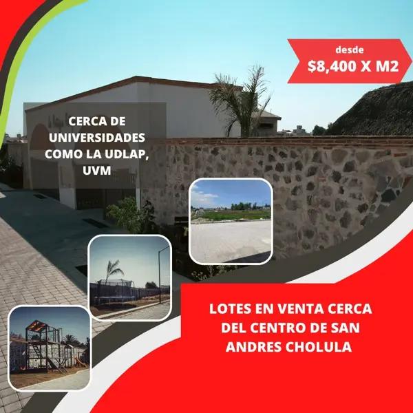 Terreno en venta en San Andrés Cholula Centro, San Andrés Cholula, Puebla Terreno en venta en San Andrés Cholula Centro, San Andrés Cholula, Puebla