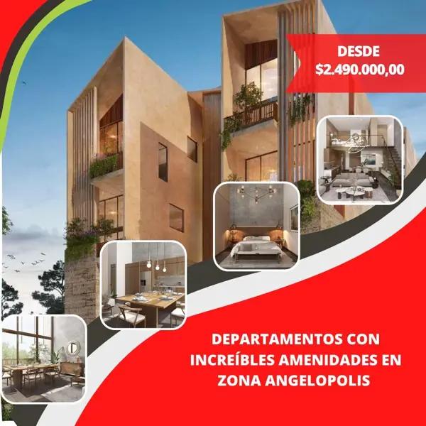 Departamento en venta en Lomas de Angelópolis, San Andrés Cholula, Puebla Departamento en venta en Lomas de Angelópolis, San Andrés Cholula, Puebla
