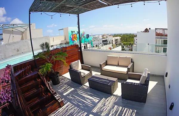 Vista al mar en rooftop con alberca, condo a pasos de la 5ta Av. Venta PDC Vista al mar en rooftop con alberca, condo a pasos de la 5ta Av. Venta PDC