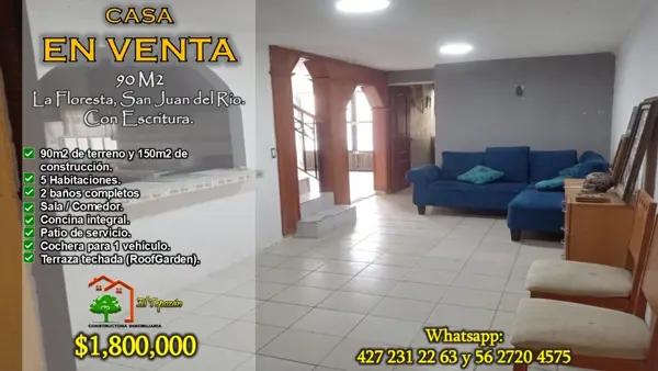 La Floresta, San Juan del Río. Casa en Venta en buena ubicación. La Floresta, San Juan del Río. Casa en Venta en buena ubicación.